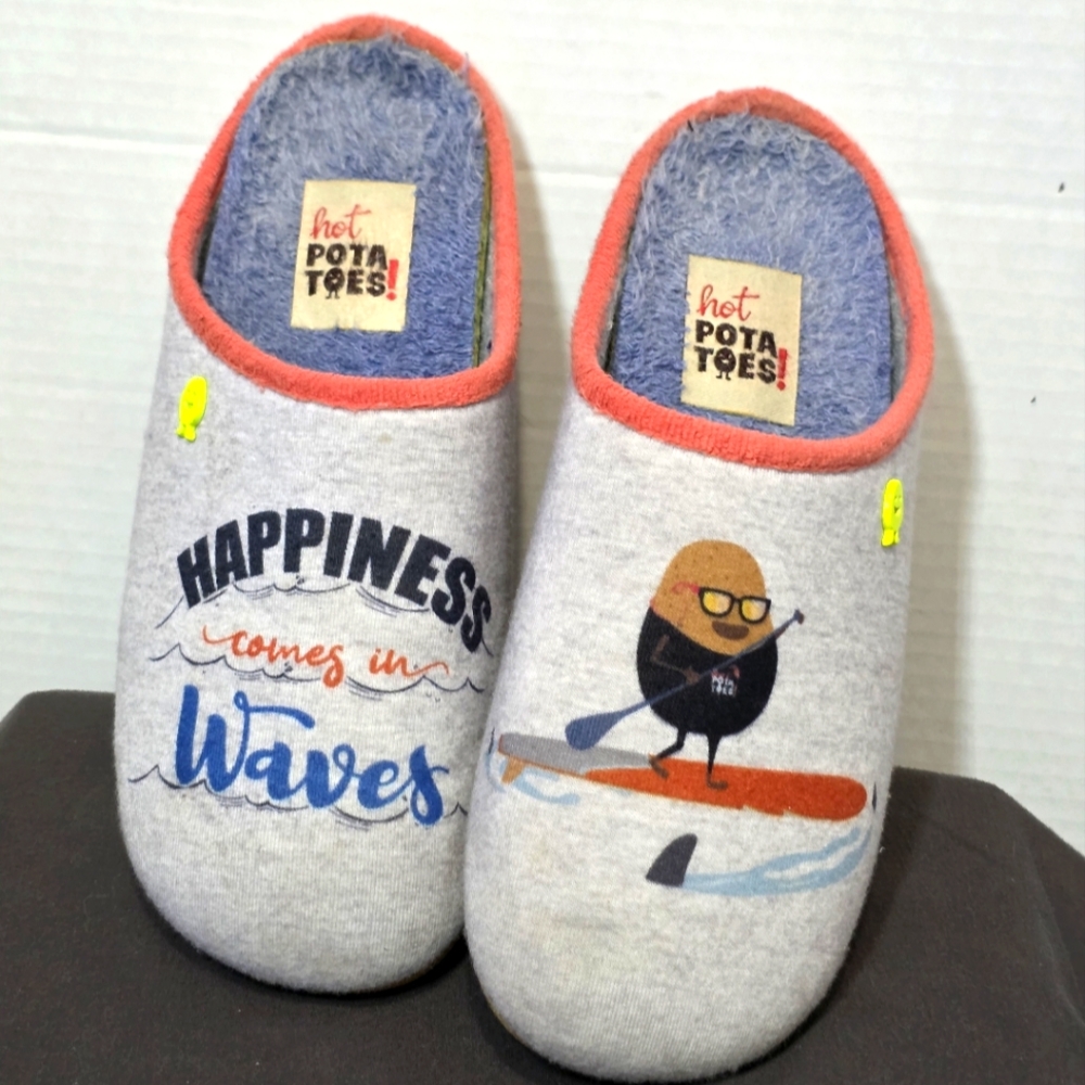 Hot Potatoes House Slippers Size 37 Womans 7 Mens 5